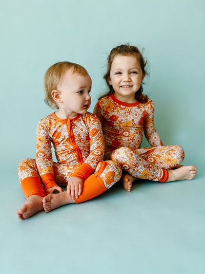Flower Power Zipper Pajama